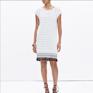 Madewell Scatter blocks Tassels shift dress